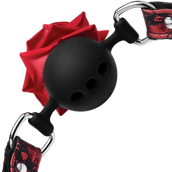 Master Series Full Bloom Silicone Rose Gag