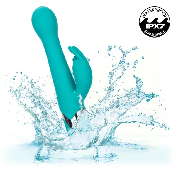 Enchanted Oscillate Rechargeable Silicone Dual Stimulation Vibrator With Thrusting, Rotating Beaded Head By CalExotics