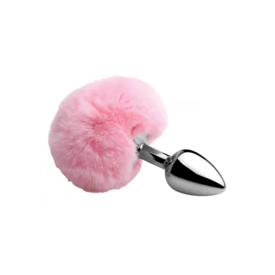 Fluffy Bunny Tail Anal Plug 5 Inch