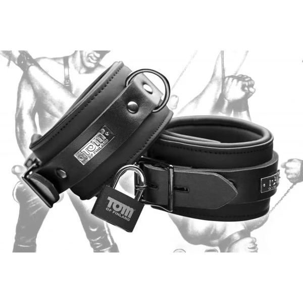 Tom Of Finland Neoprene Ankle Cuffs Black
