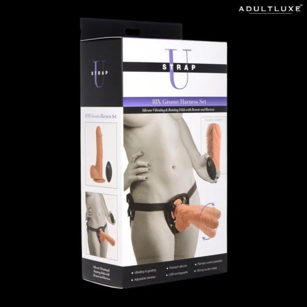 Remote Control Vibrating & Rotating Dildo with Harness — image 4 of 4