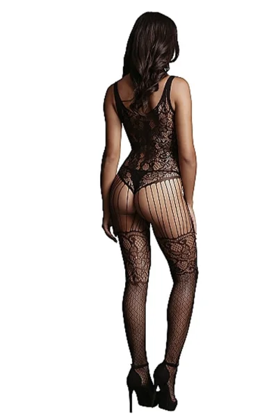 Le Desir Lace and Fishnet Bodystocking UK 6 to 14