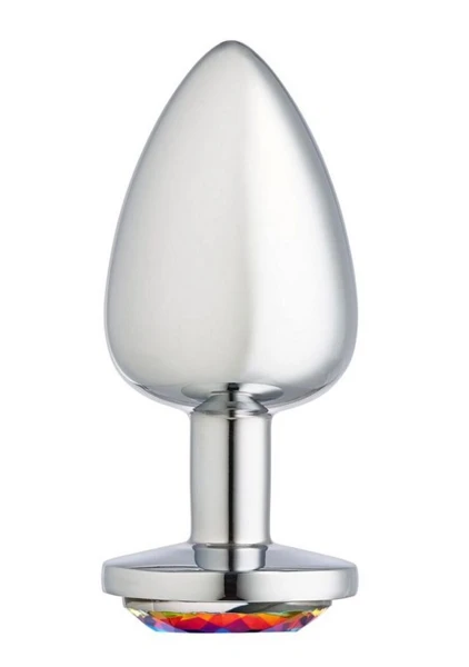 Cloud 9 Novelties Gems Silver Chromed Anal Plug - Small