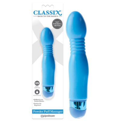 Powder Puff 6 5 Vibrator Blue