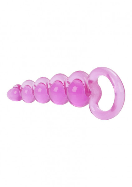 Basic Essentials® Beaded Probe - Pink - Big Anal Beads