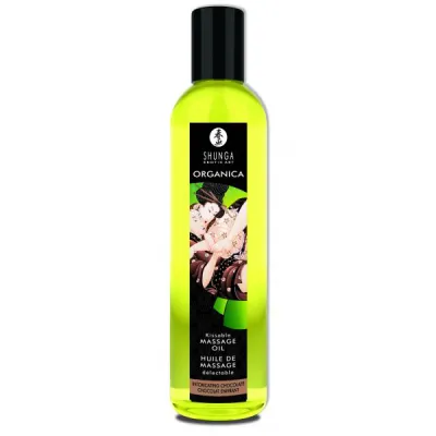 Shunga Organica Kissable Massage Oil Intoxicating Chocolate 8oz