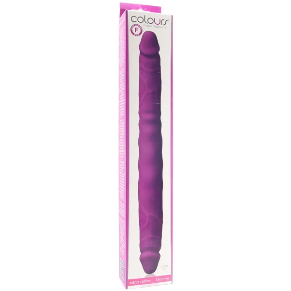 Colours Double Pleasures Purple Silicone Double Dildo