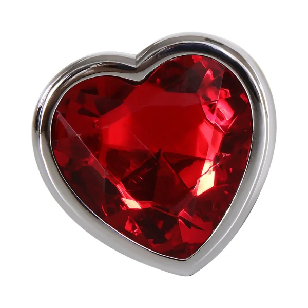 A&E Small Red Heart Gem Anal Plug — image 5 of 9