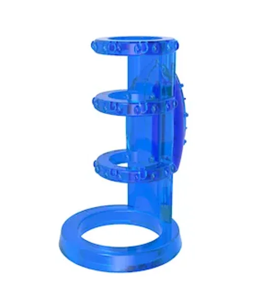 Vibrating Cock Cage - Blue - 3 Inch — image 3 of 4