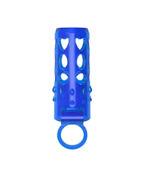 Vibrating Sleeve Enhancer - Blue - 3 Inch — image 3 of 4