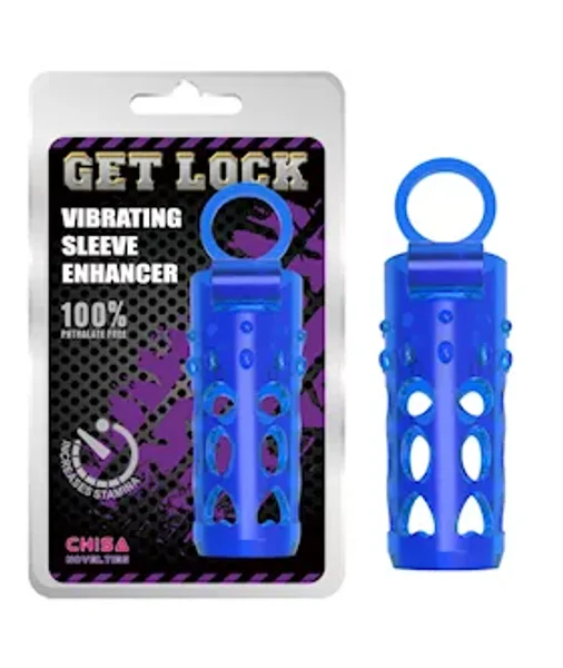 Vibrating Sleeve Enhancer - Blue - 3 Inch — image 4 of 4