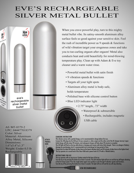 Silver Metal Bullet Vibrator