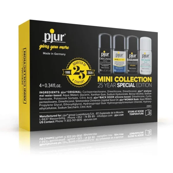 Pjur Mini Collection of Assorted Lubricants | 4-Pack of 0.34ml each (1oz)