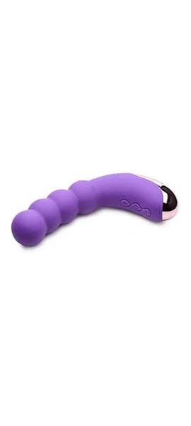 Silicone Beaded Vibrator - Violet