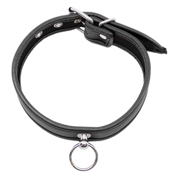 Love In Leather Padded Faux Leather Collar