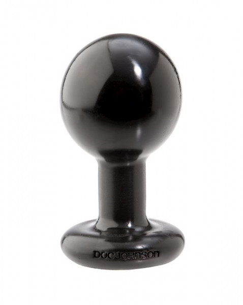 Round Butt Plug Medium Black