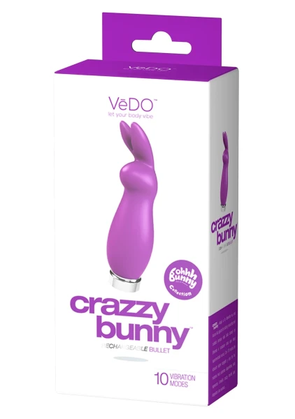 Crazzy Bunny Rechargeable Mini Vibrator by OhhhBunny - Purfectly Purple