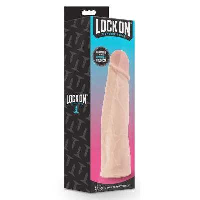 Lock on 7 Inch Realistic Lock on Dildo Vanilla