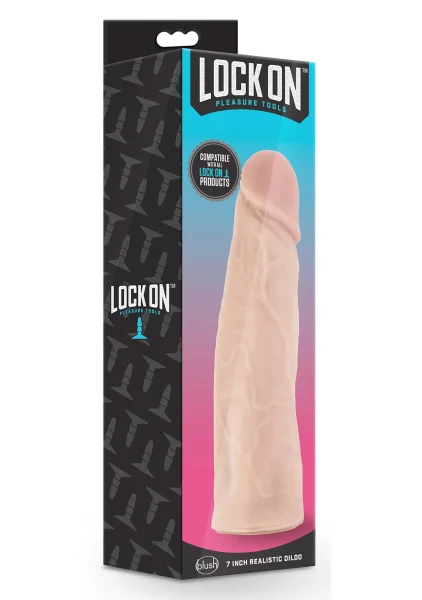 Lock on - 7 Inch Realistic Lock on Dildo - Vanilla
