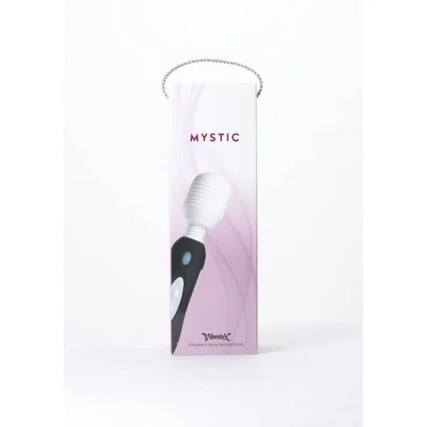 Mystic Powerful Vibrating Silicone Wand - Black
