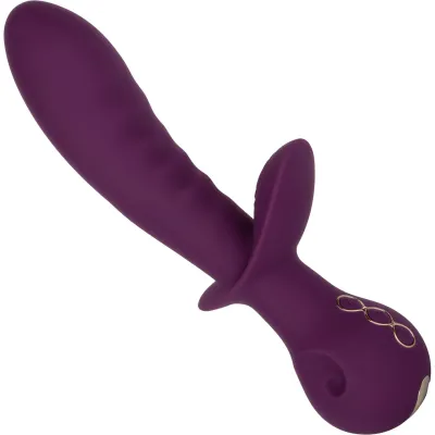 Obsession Lover Rechargeable Waterproof Silicone Dual Stimulation Vibrator By CalExotics Purple