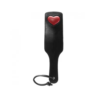 Rouge Leather Padded Heart Paddle