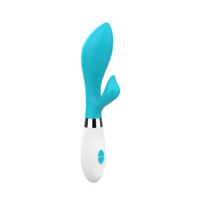 Luna Neon Achelois Ultra soft Silicone Dual Stimulator Turquoise