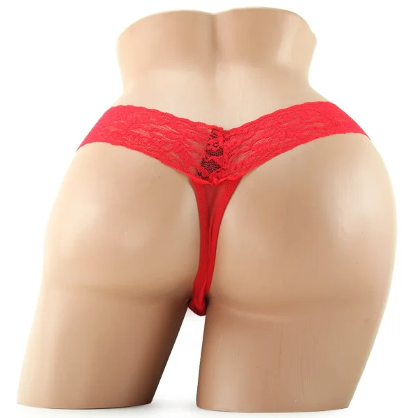 Hustler Vib Lace Thong Red M/L