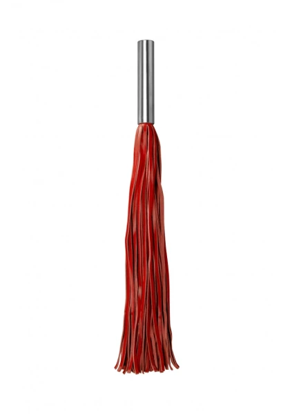 Leather Whip Metal Long - Red -