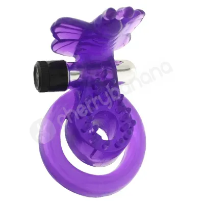 Butterfly Purple Cock Ball Harness Ring