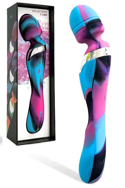 Colourful Camo Beja - 8.2" Vibrating Massage Wand