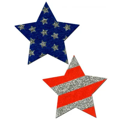 Rockstar Stars Stripes Red White Blue Pasties O S