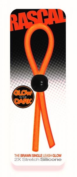 The Brawn Cock Leash Single Glow Orange Orange