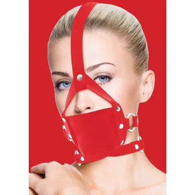 Leather Mouth Gag Red