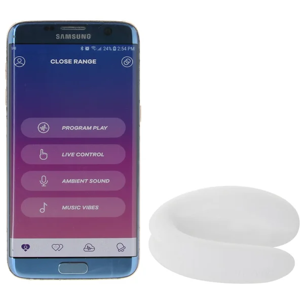 Satisfyer Double Joy Wearable Silicone Dual Stimulation App Enabled Couples Vibrator - White