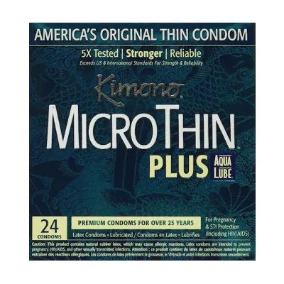 Kimono Microthin Ultra Lubricated With Aqua Lube 24 Pack 24