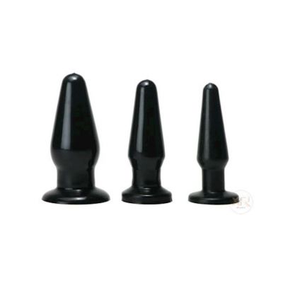 Trinity Silicone Butt Plug Kit Black
