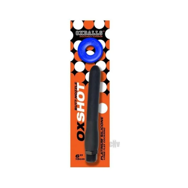 Oxballs Oxshot Butt Nozzle Shower Hose 6 In. Flex Cockring Black