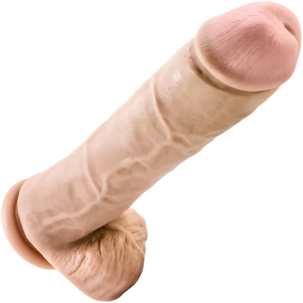 Au Naturel Big John 11.5 Inch Sensa Feel Dual Density Dildo By Blush - Vanilla
