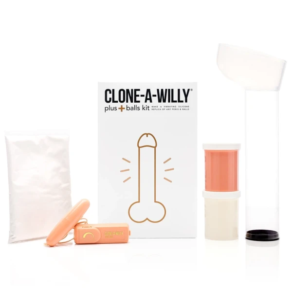 Clone-A-Willy Plus Balls Make Your Own Vibrating Silicone Dildo - Light Skin Tone