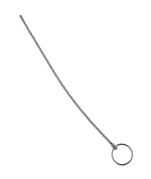 Kink Range Metal Ring Beaded Penis Plug - 12 Inch - Silver — image 2 of 2