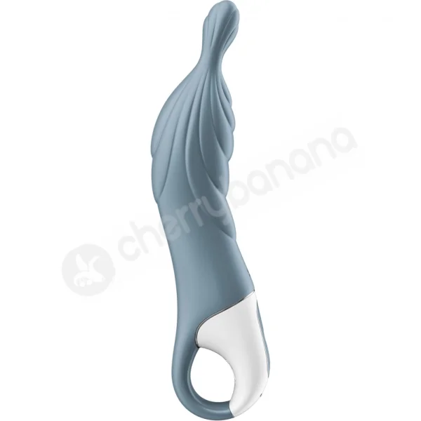 Satisfyer A-mazing 2 Grey Silicone Ribbed A-Spot Stimulation Vibrator