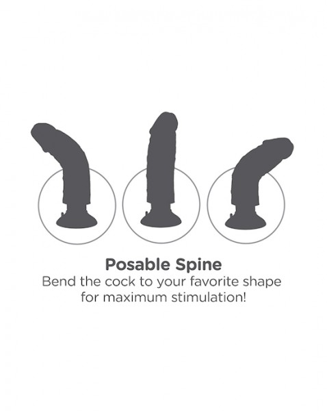 King Cock 7 Inch Vibrating Dildo - Tan - 7 Inch
