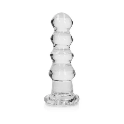 Realistic Dildos Realrock Crystal Clear Curvy 5 5 In Dildo plug Clear