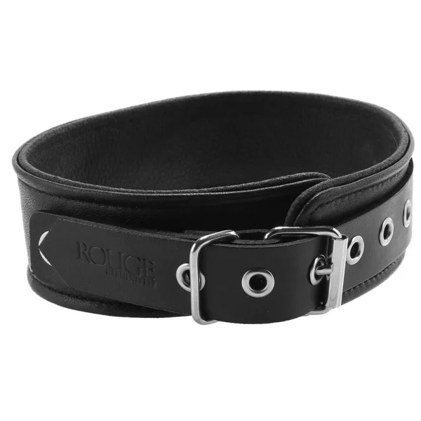 Rouge Garments Plain Black Leather Collar — image 4 of 7