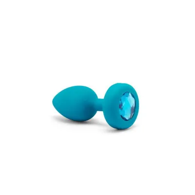 B vibe Vibrating Jewel Plug 3 8 Inch Teal S m