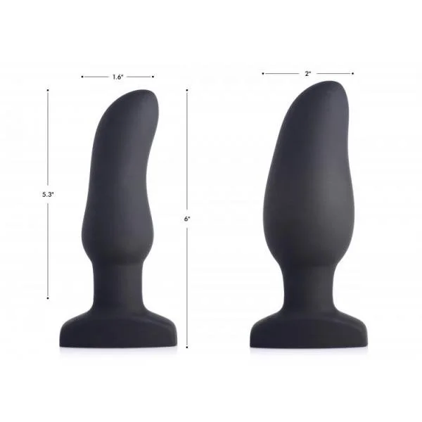 Swell 10x Inflatable & Vibrating Curved Silicone Anal Plug — image 6 of 8