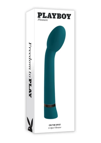 Playboy Pleasure On The Spot Silicone Rechargeable G-Spot Vibrator - Teal