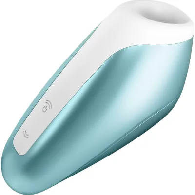 Satisfyer Love Breeze Pressure Wave Vibrating Rechargeable Waterproof Stimulator Ice Blue