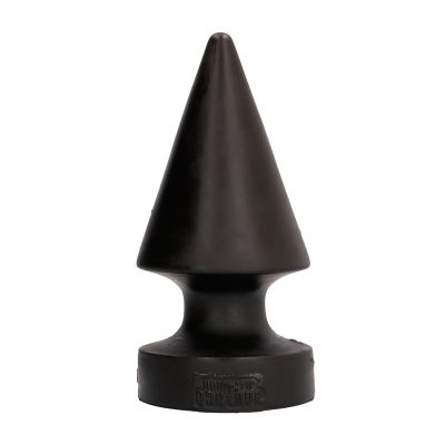 Giant Crack Attack Black Glass Butt Plug